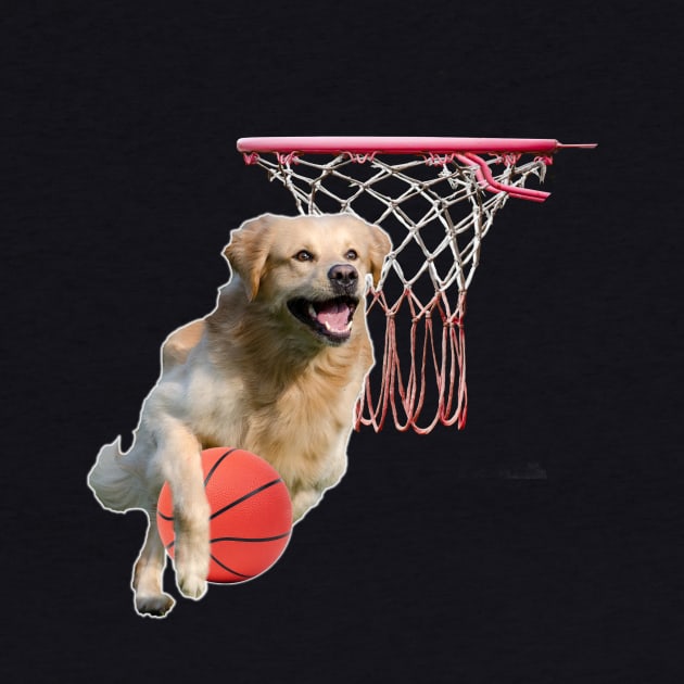 Golden Retriever Basketball by Random Galaxy